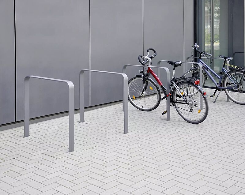 anlehnbuegel-tampa__shoKAT0063578 Anlehnbügel TAMPA ohne Innenbügel, zum Einbetonieren, Breite 850 mm, in DB 703 eisenglimmer