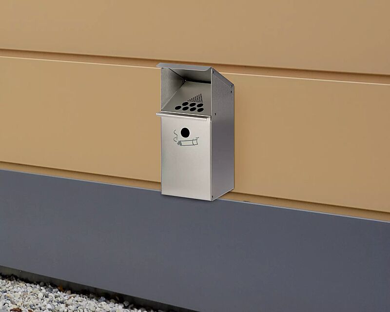 ascher-nottingham__shoKAT0064503 Wandascher NOTTINGHAM, zur Wandbefestigung, Edelstahl geschliffen