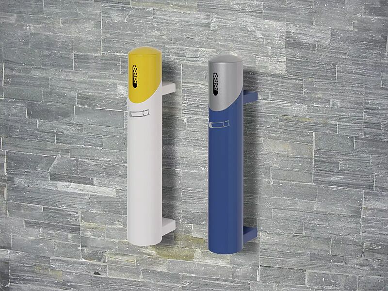 Wandascher POOLE, Korpus RAL 9016, Oberteil RAL 1023Wandascher POOLE, Korpus RAL 5010, Oberteil silber