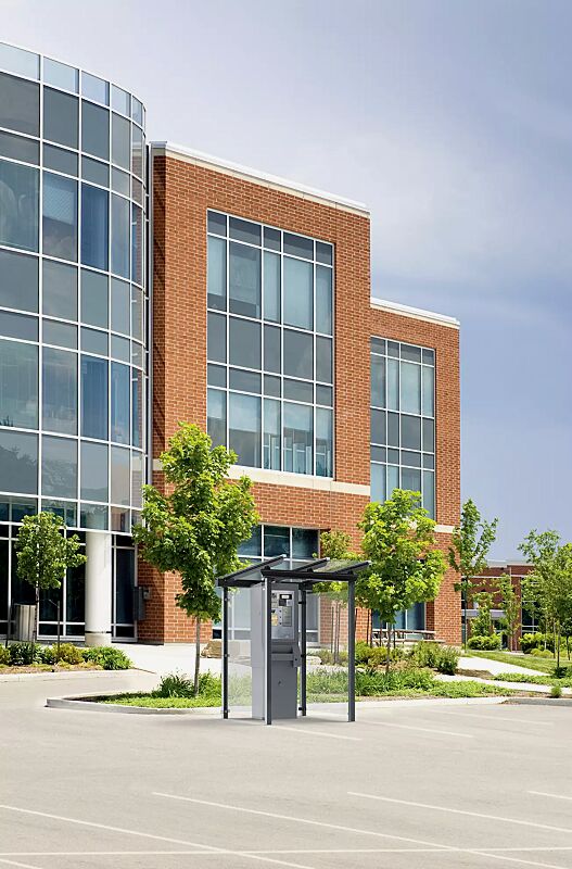 automatenueberdachung-pegasus__shoKAT0069340 Automatenüberdachung PEGASUS, Dachbreite x Dachtiefe 1800 mm x 2000 mm, Rück- und Seitenwände ESG, Klarglas, Stahlkonstruktion in RAL 7016 anthrazitgrau