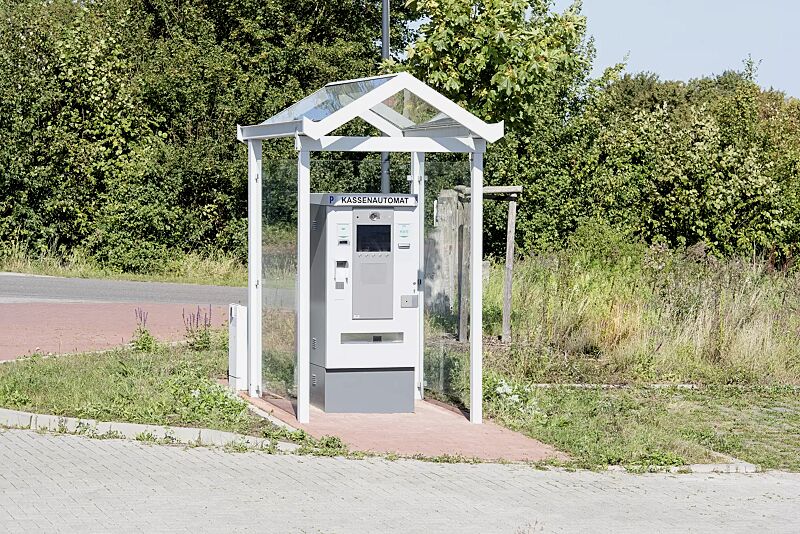 automatenueberdachung-tangenta__shoKAT0071305 Automaten-Überdachung TANGENTA, Dachbreite x Dachtiefe 1700 mm x 2000 mm, Rück- und Seitenwände ESG, Klarglas, Stahlkonstruktion in RAL 7035 lichtgrau