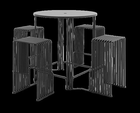 <div id="container" class="container">Bank-Tisch-Kombination ANZIO, 4-Sitzer, mit rundem Tisch, High-Ausführung, in eisenglimmergrau</div>