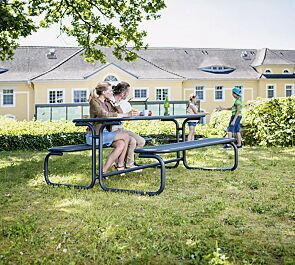 Bank-Tisch-Kombination CAMPO in RAL 7016 anthrazitgrau