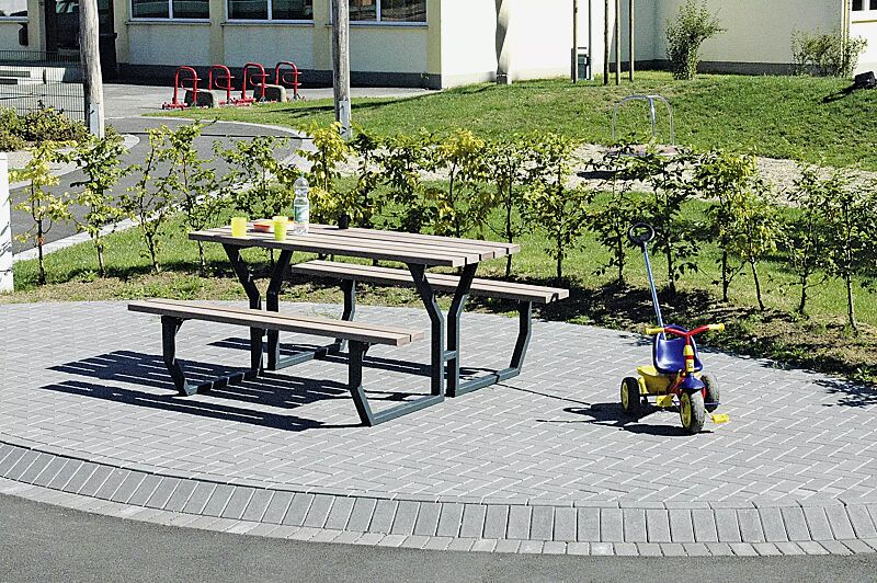 bank-tisch-kombination-gliera__shoKAT0035170 Bank-Tisch-Kombination GLIERA, Stahlteile in RAL 7016 anthrazitgrau