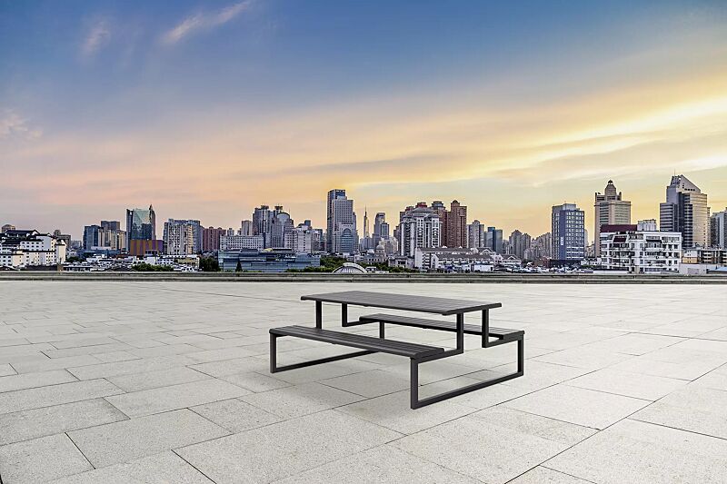 bank-tisch-kombination-mantua__shoKAT0068779 Bank-Tisch-Kombination MANTUA ohne Rückenlehne, in eisenglimmergrau