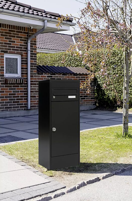 Brief- und Paketkasten CIRON in schwarzgrau semimatt