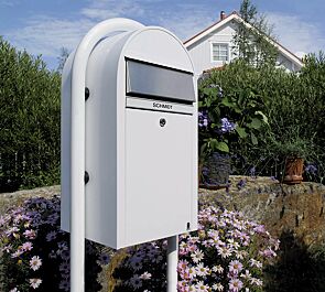 <div id="container" class="container">Briefkasten BOBI GRANDE mit Bogenständer BOBI ROUND in RAL 9016 verkehrsweiß und Namenschild (Zubehör)</div>
