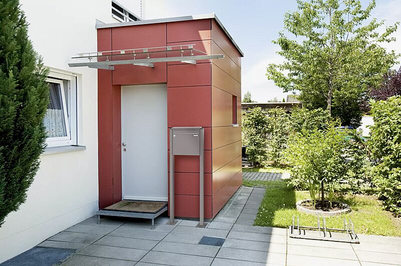 briefkastenanlage-ragusa__shoKAT0067786 Briefkastenanlage RAGUSA mit 1 Briefkasten, zum Einbetonieren, ohne Sprech- und Klingelfach, Stahlteile in RAL 9007 graualuminium