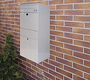 Briefkastensystem CENON mit Zustellbox in staubgrau ähnlich RAL 7037
