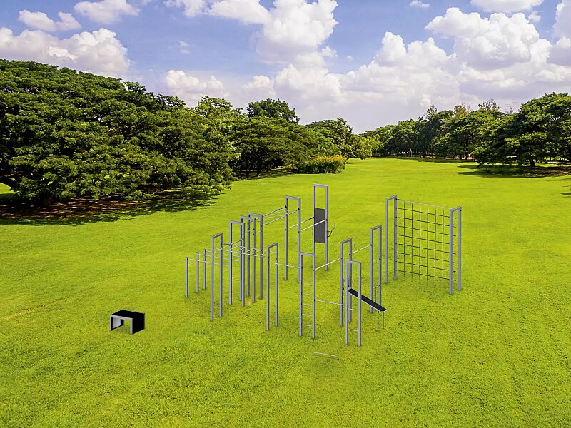 calisthenics-anlage-m-feld__shoKAT0068892 Calisthenics-Anlage M-FELD, Ausführung Basic, Serie BARFORZ