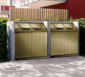 <div id=""container"" class=""container"">Containerbox DARWEN, Korpus Procarat mixed, Stahlteile in RAL 1035 perlbeige mit zentraler Schließung (Mehrpreis)</div>