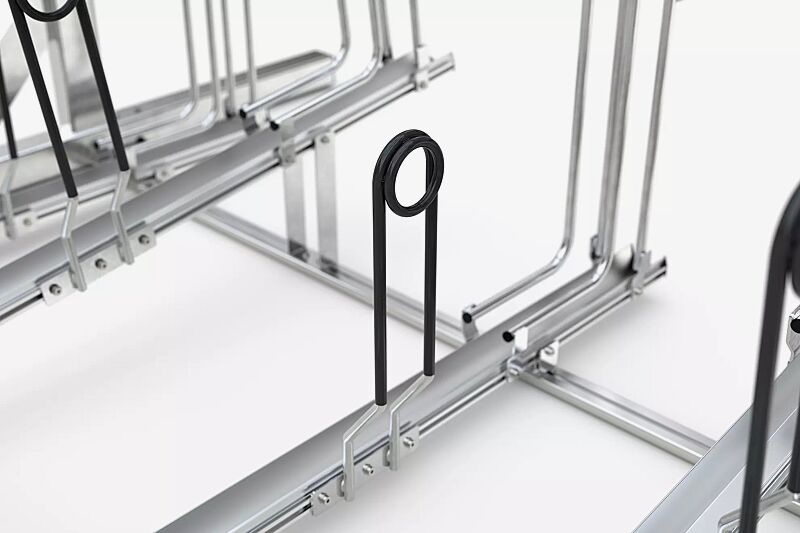 doppelstock-fahrradparksystem-flexhub-premium__shoKAT0072181 Detail: beschichteter Sicherheitsbügel