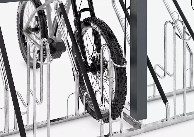 Detail: Fahrradständer für Reifenbreite 64 mm