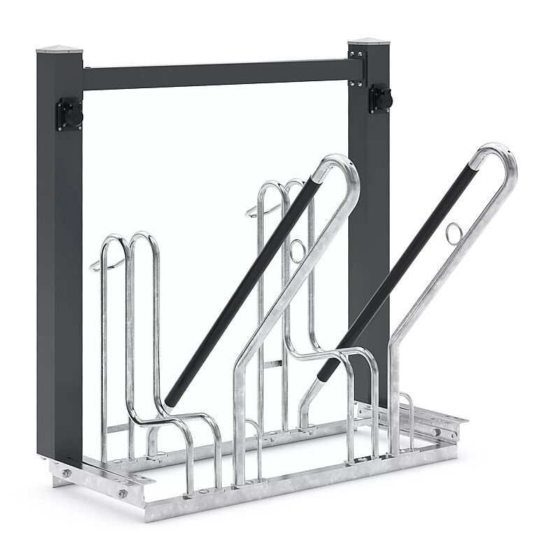 e-bike-ladestation-irving-power__shoKAT0073223 E-Bike-Ladestation IRVING POWER, Fahrradständer mit Lademodul für 2 Ladepunkte