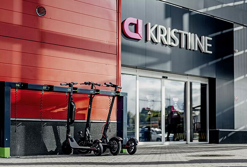 E-Scooterparksystem SKEEP, Komplettangebot mit 5 Einstellplätzen