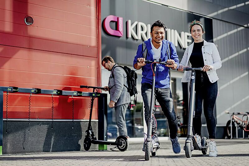 E-Scooterparksystem SKEEP, Komplettangebot mit 5 Einstellplätzen