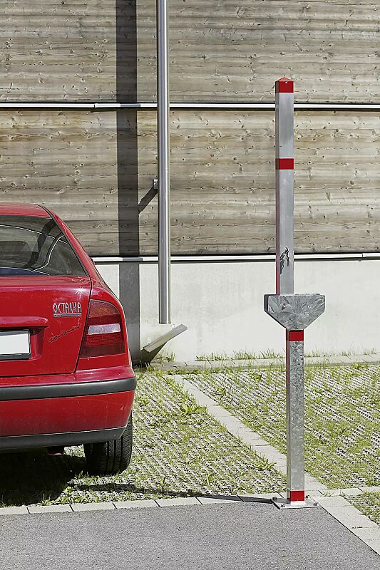 ein--und-doppelarm-sperrpfosten-gijon__shoKAT0003694 Einarm-Sperrpfosten GIJON, links sperrend