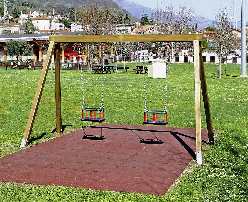 einzel--bzw-doppelschaukel-bernhard__shoKAT0031203 Doppelschaukel BERNHARD mit 2 Kleinkind-Sicherheitssitzen