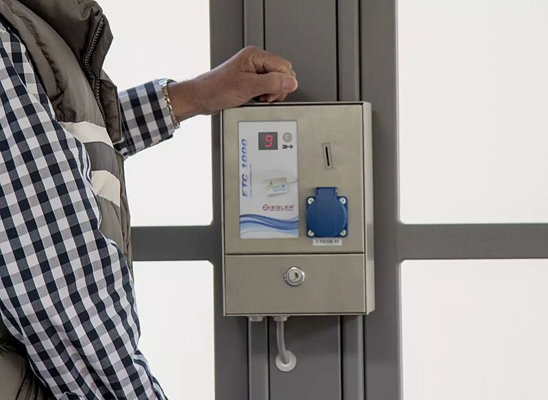 E-Bike-Ladestation MONEDA, Typ ETC 1000 mit LED-Anzeige