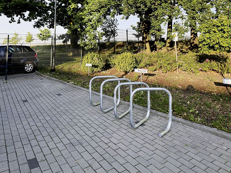 Fahrrad-Parkschnecke ATLANTA, 1 Grundeinheit bei einseitiger Nutzung für 4 Stellplätze bzw. 8 Stellplätze bei doppelseitiger Nutzung