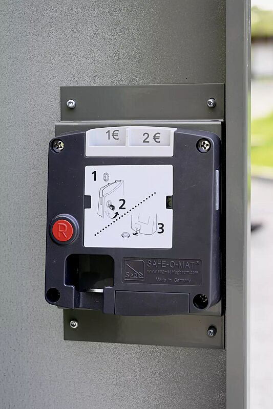 fahrradgarage-lexington-new__shoKAT0071454 Detail: Münzpfandschloss