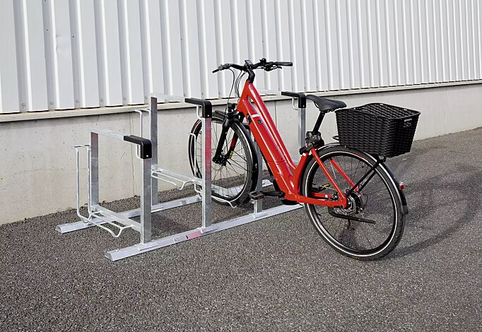 Fahrradparker KONTUR einseitig, 4 Stellplätze