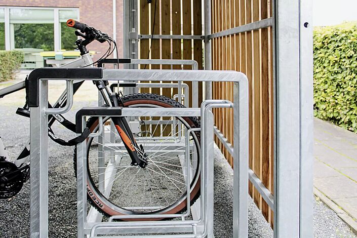 Fahrradparker KONTUR einseitig, 4 Stellplätze