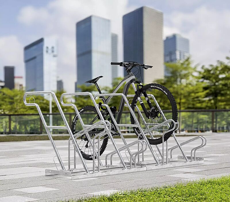 Fahrradständer NORWALK, einseitig, 4 Stellplätze, 4 Anlehnbügel