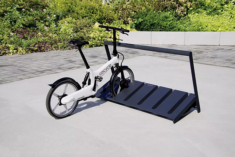 fahrradstaender-velo__shoKAT0021943 Fahrradständer VELO mit Griffstange, einseitig, 3 Stellplätze, in RAL 7016 anthrazitgrau