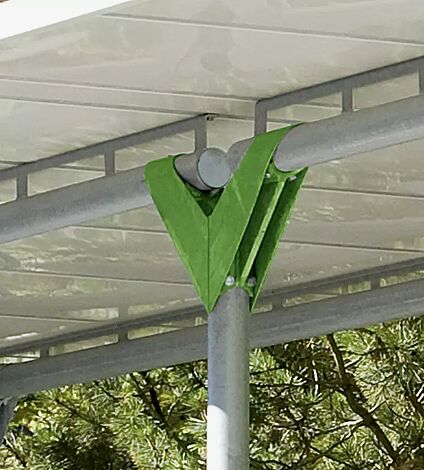 Detail: innerer Stützenkopf farblich abgesetzt