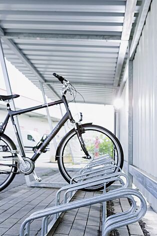 Detail: Fahrradüberdachung Z05 mit Fahrradständer UNIVERSAL