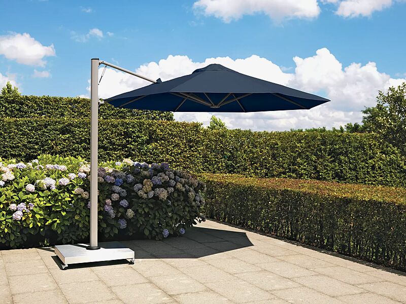 freiarmschirm-single-pole__shoKAT0015122 Freiarmschirm SINGLE POLE in blau, achteckig (Schirmsockel siehe Zubehör)