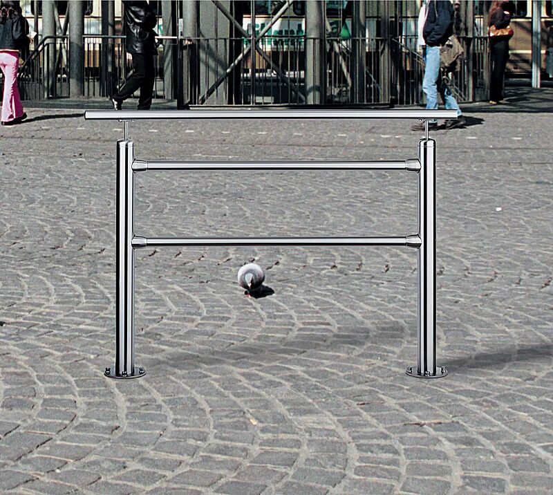 gelaendersystem-borvo__shoKAT0056725 Geländersystem BORVO mit Handlauf, mit Flachkopf, 1 m, zum Aufdübeln