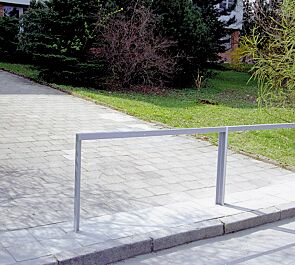 Systemgeländer LOTLIMIT ohne Edelstahldrähte, in RAL 9006 weißaluminium