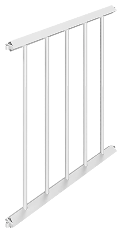 Gittergeländer MANOM, Breite 750 mm, in weiß