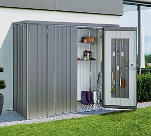 <div id="container" class="container"><div id="container" class="container">Geräteschrank NEUFELDEN, Modell 230, in quarzgrau-metallic, mit Aluminium-Bodenrahmen und -Bodenplatte</div></div>