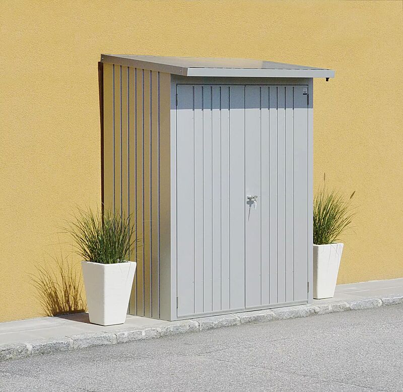 geraeteschrank-woodstock__shoKAT0009842 Geräteschrank WOODSTOCK®, Modell 150 in silber-metallic, inkl. Türpaket und Alu-Bodenplatte (gegen Mehrpreis)