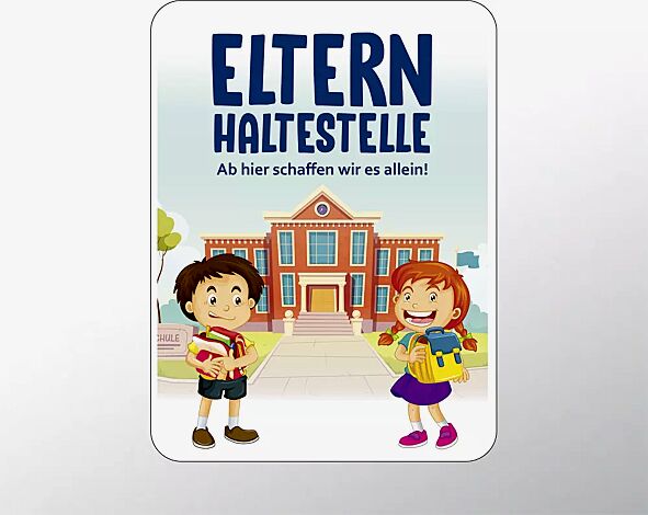 Hinweisschild ELTERN HALTESTELLE