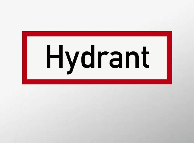 Hinweisschild: Hydrant