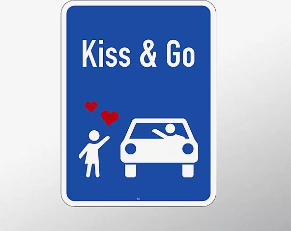 Hinweisschild KISS & GO