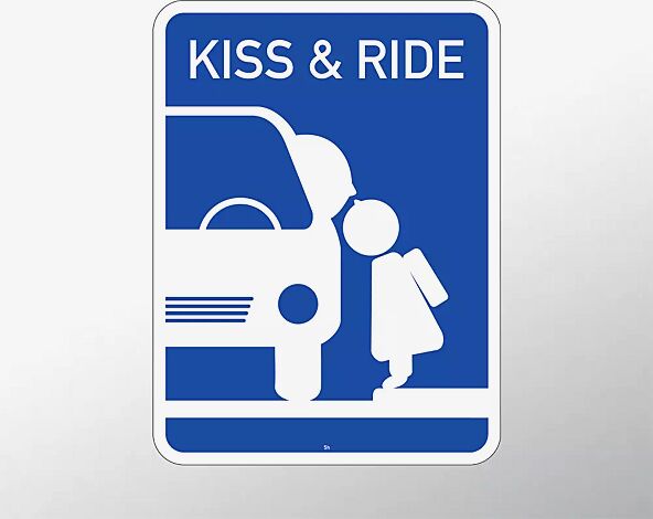 Hinweisschild KISS & RIDE