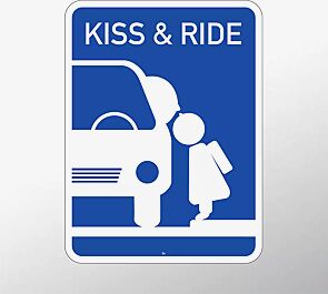 Hinweisschild KISS & RIDE