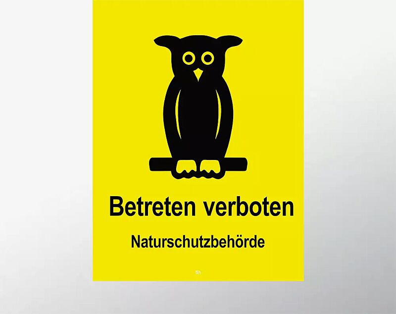 Hinweisschild: Naturschutzgebiet Betreten verboten