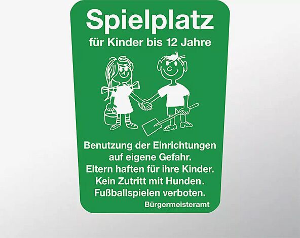 <div id="container" class="container">Hinweisschild: Spielplatz für Kinder bis 12 Jahre</div>