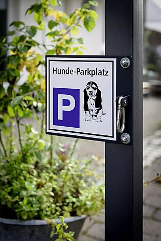Hunde-Parkplatz BEAGLE zur Wandbefestigung, in RAL 7016 anthrazitgrau