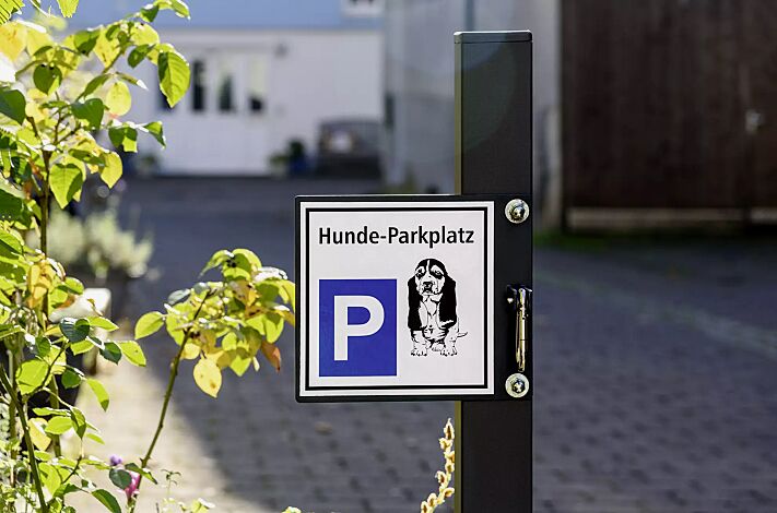 Hunde-Parkplatz BEAGLE zur Wandbefestigung, in RAL 7016 anthrazitgrau