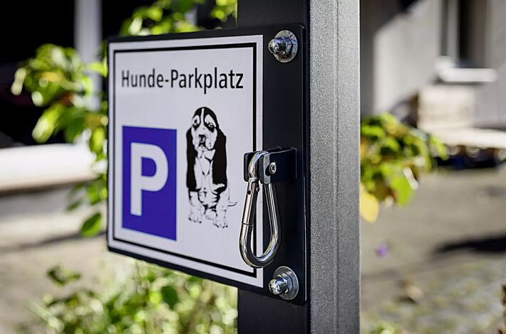 Hunde-Parkplatz BEAGLE zur Wandbefestigung, in RAL 7016 anthrazitgrau