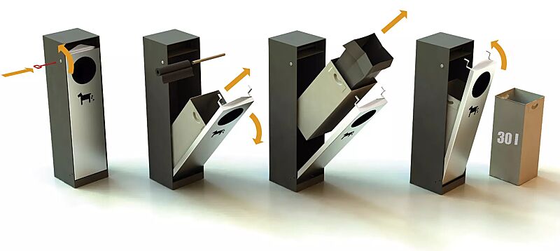 hundetoilette-crystal__shoKAT0019438 Entleerung von Hundetoilette CRYSTAL