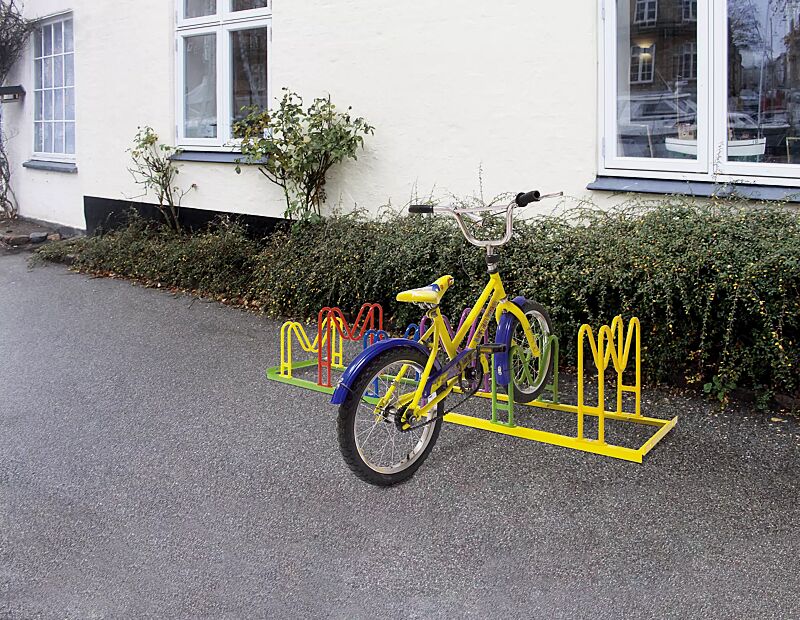 kinderfahrradstaender-maryland__shoKAT0052711 Kinderfahrradständer MARYLAND, farbig beschichtet, 6 Stellplätze