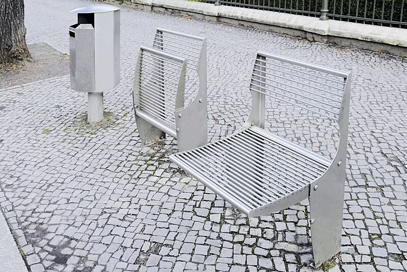 Klappsitz LASA aus Edelstahl